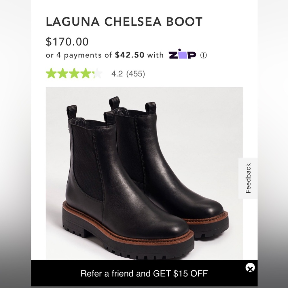 BRAND NEW Sam Edelman Laguna Chelsea boots. Never been worn before!